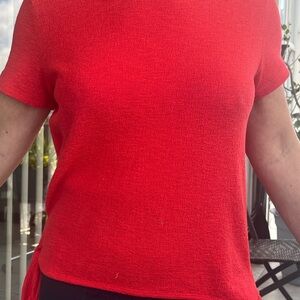 Madewell Red Fitted Short Sleeve T-Shirt